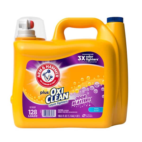 ARM & HAMMER 166.5 fl.oz. OxiClean Odor Blasters Fresh Burst Liquid Laundry Detergent, 128 Loads