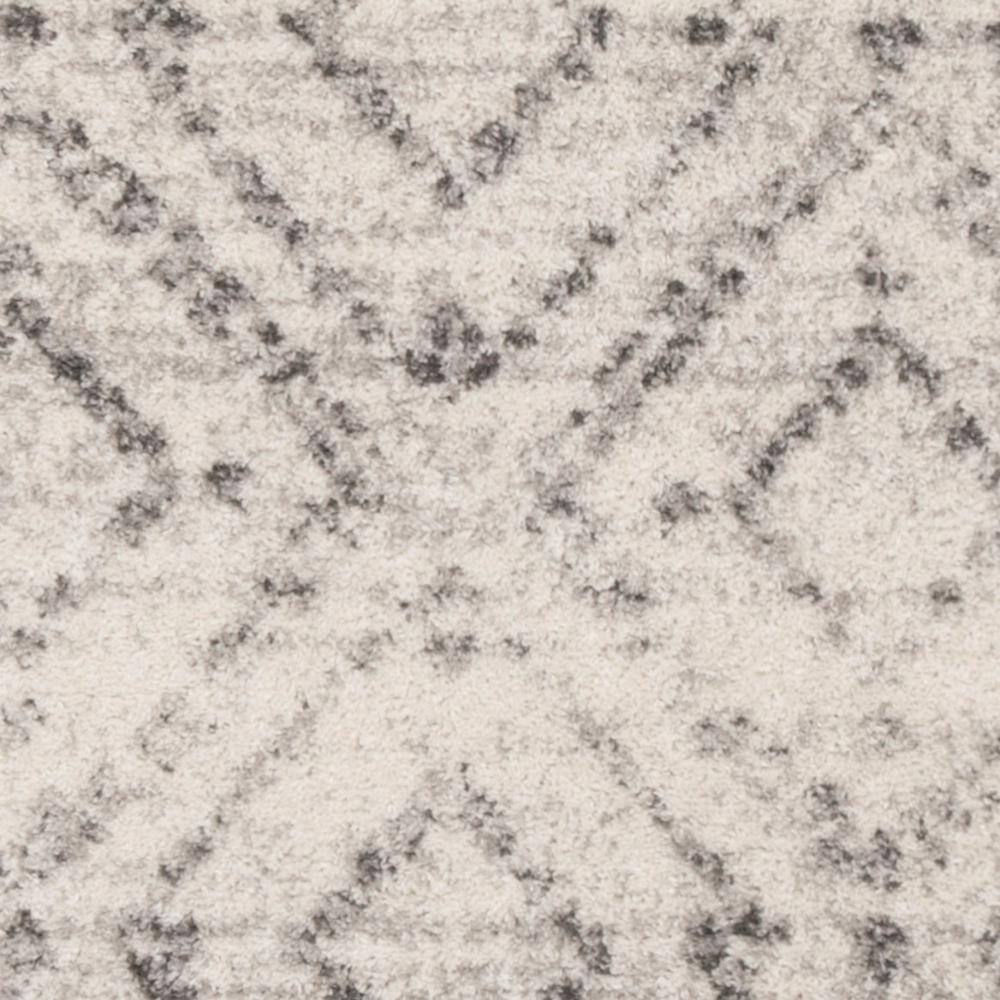 Gray Diamond Pattern Synthetic Area Rug