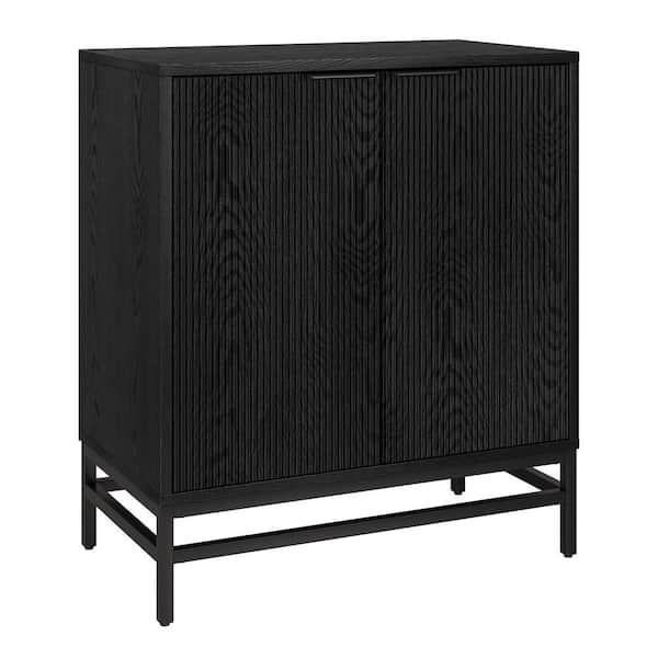 Meyer&Cross Montello 28 in. Black Grain Rectangular Accent Cabinet