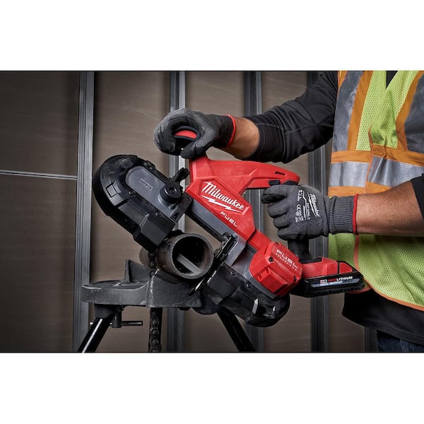 Milwaukee - M18 FUEL 18V Lith-Ion Brushless Cordless Compact Bandsaw w/M18 18V Lithium-Ion REDLITHIUM FORGE XC 8.0 Ah Battery Pack