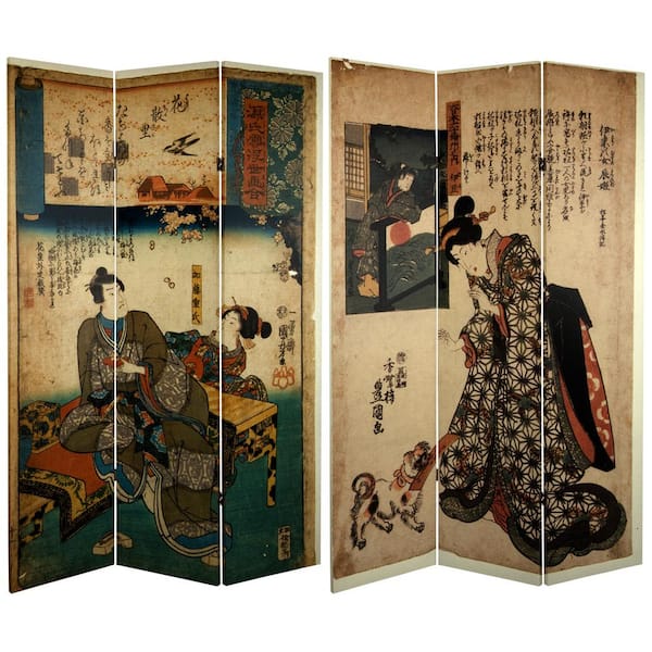 Oriental Furniture 6 ft. Printed 3-Panel Room Divider
