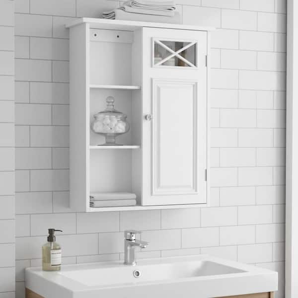 Johnston 20 in. W x 25 in. H x 7 in. D Bathroom Storage Wall Cabinet in White