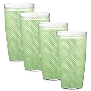 Fishnet 22 oz. Mist Green Insulated Drinkware (Set of 4)
