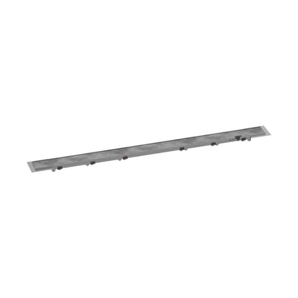Hansgrohe RainDrain Rock Stainless Steel Linear Shower Drain Trim for 35 1/4 in. Rough in Nature Stone