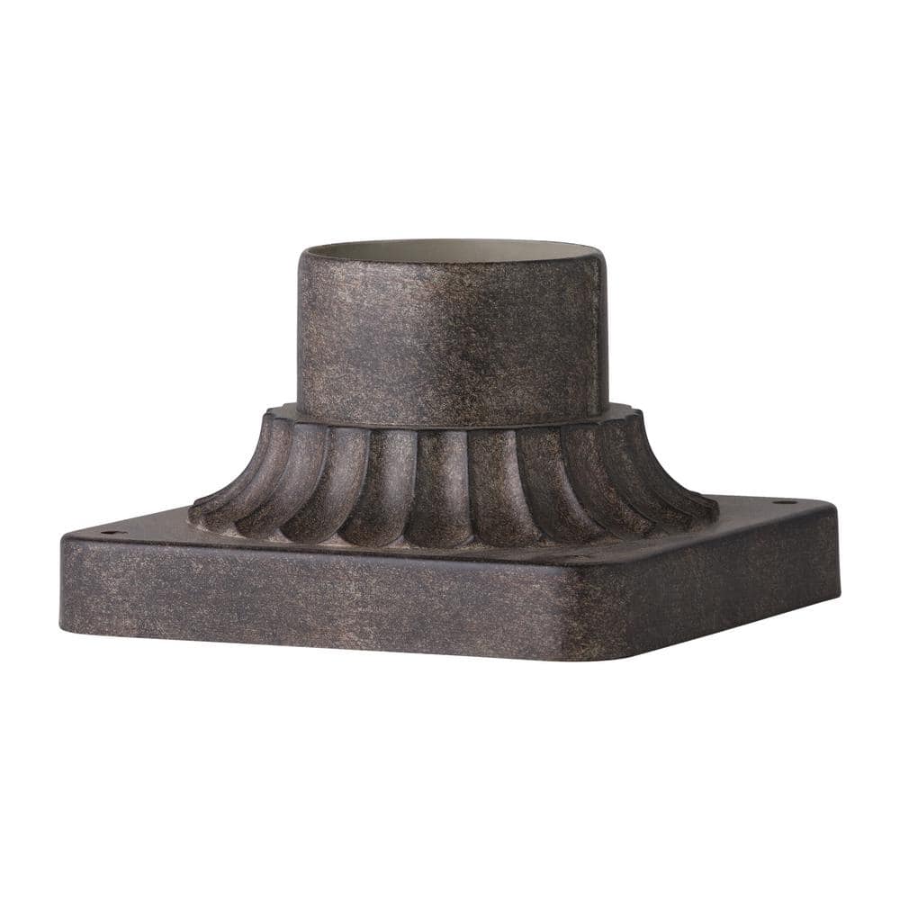 Generation Lighting 3 in. Weathered Chestnut Outdoor Die-Cast Aluminum Pier Mount Base