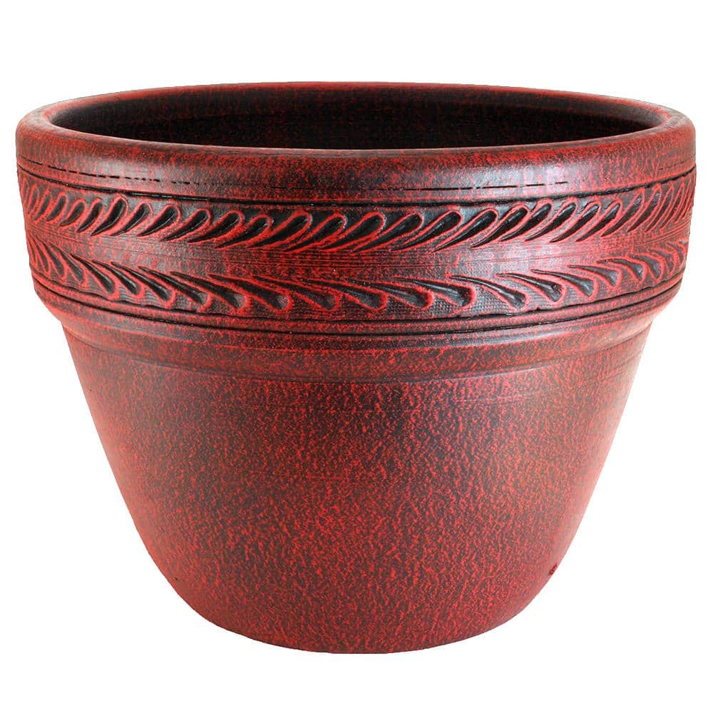 PR Imports ExtraLarge 20 in. Dark Red Terracotta Wide Rim Planter RC3T The Home Depot