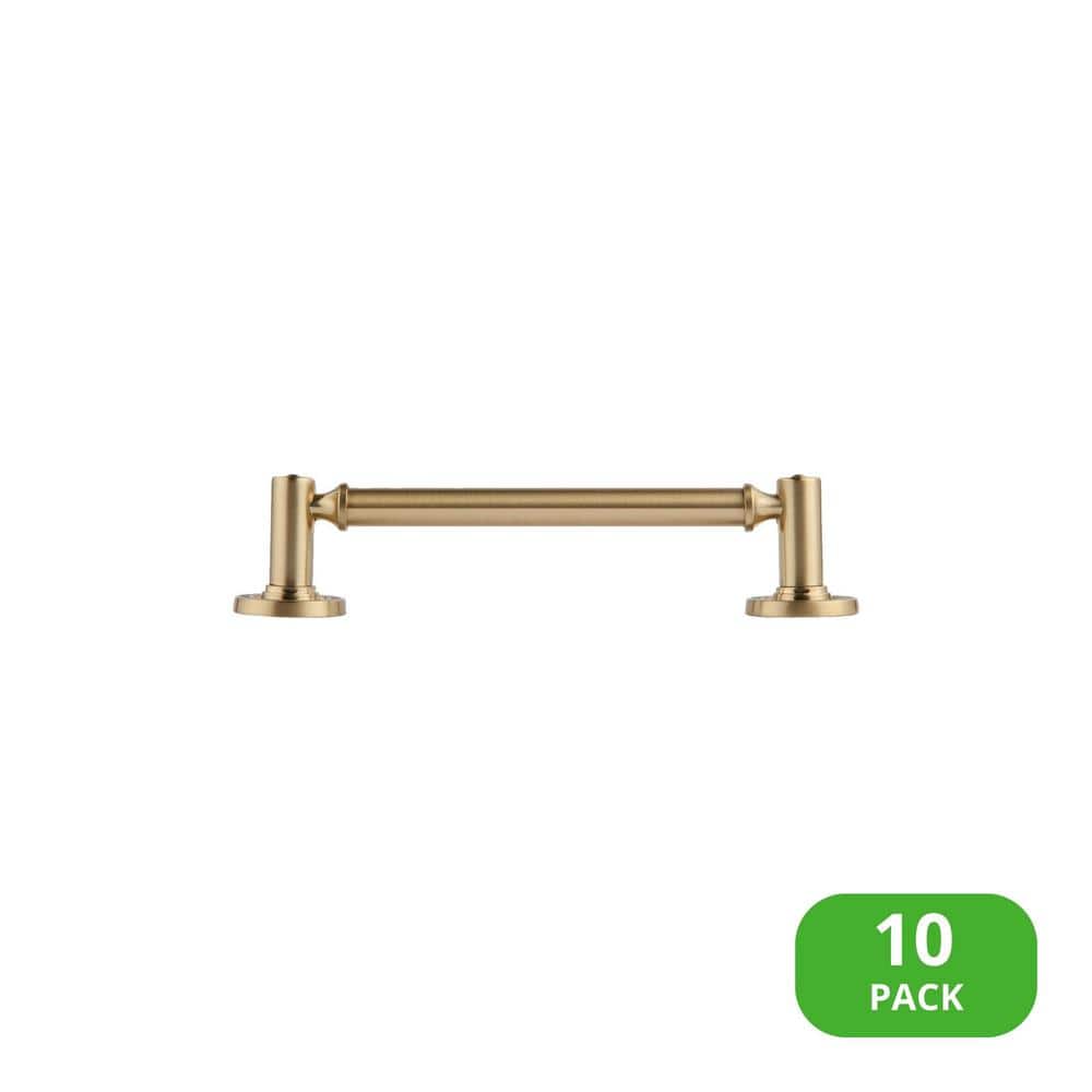 Minted 5-Inch Satin Brass Cylindrical Drawer Pull
