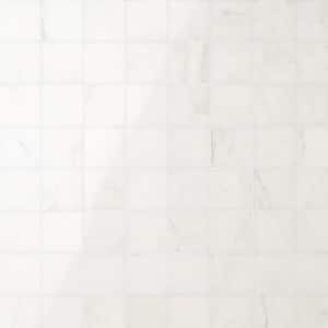 Onyx White 11.73 in. x 11.73 in. Polished Marble Floor and Wall Mosaic Tile (0.95 sq. ft./Each)