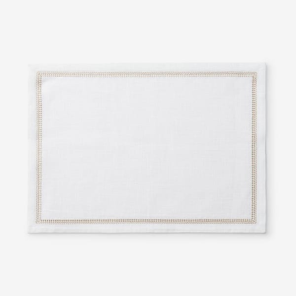 Company Cotton Metallic 20 in. W x 14 in. H Metallic Gold Cotton Placemat Set of 4