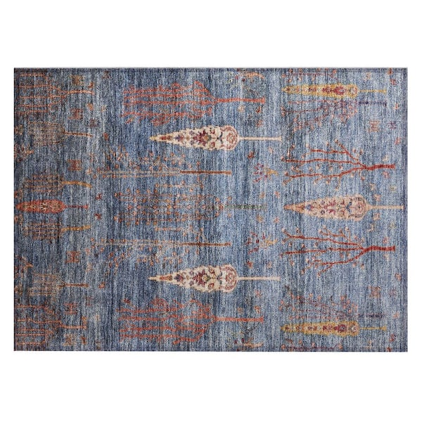 Chantille Machine Washable Indoor/Outdoor Abstract ACN1922 Blue 2 ft. x 3 ft. Accent Rug