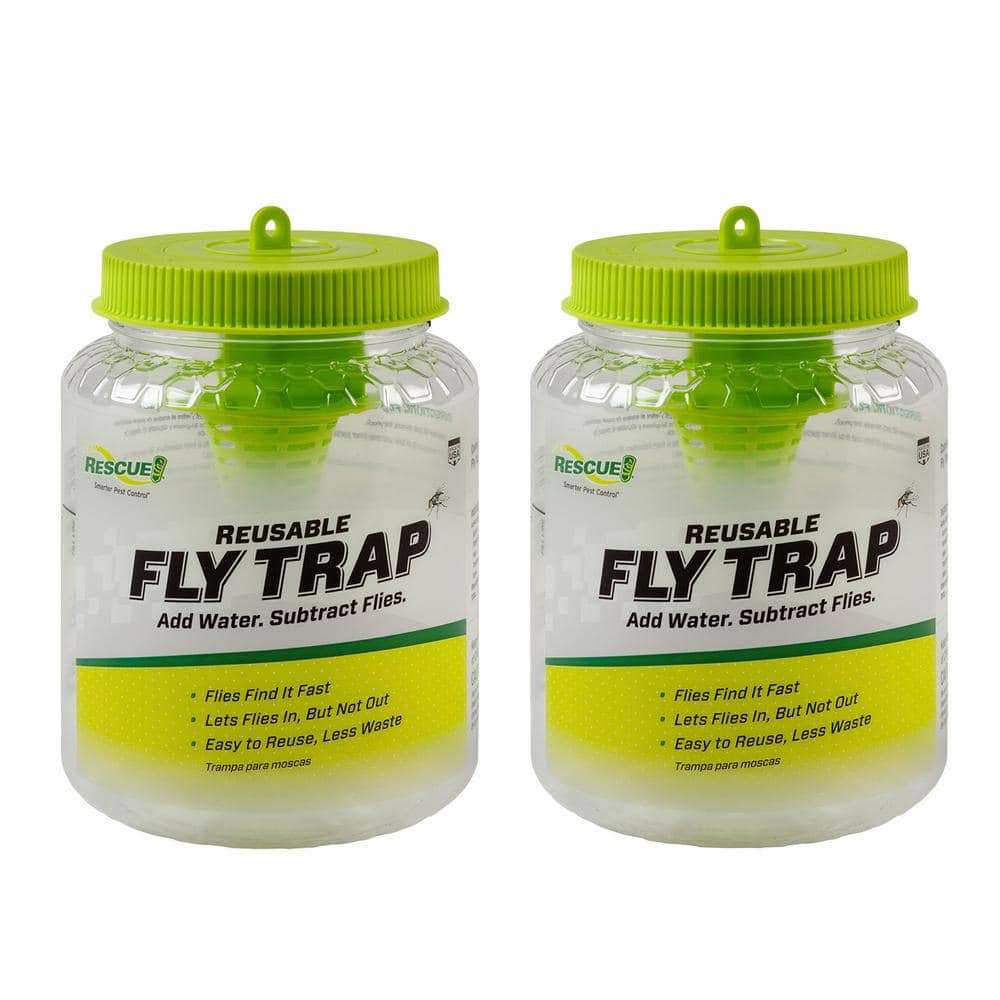 RESCUE Outdoor Reusable Fly Trap, Bundle Of 2 FTR2 - The Home Depot