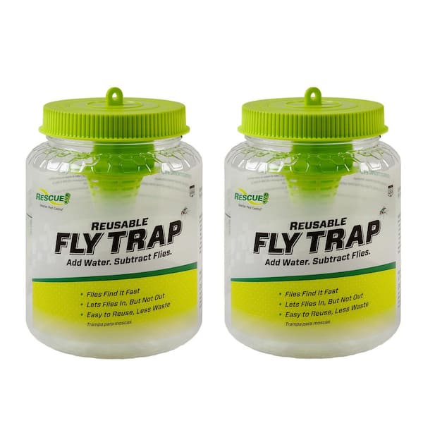RESCUE Outdoor Reusable Fly Trap, Bundle Of 2