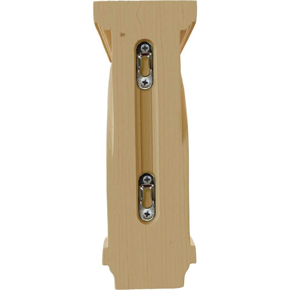 Alder 9" Hand-Carved Scroll Wood Corbel