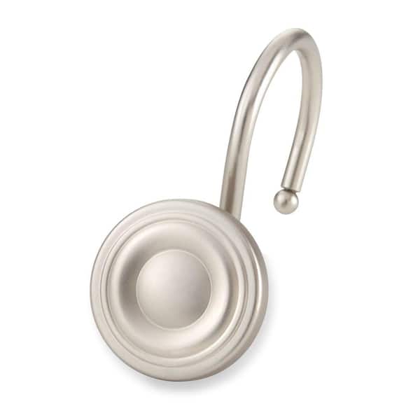Elegant Home Fashions Circle Shower Hooks in Brushed Nickel (12Pack)HDHK104 The Home Depot