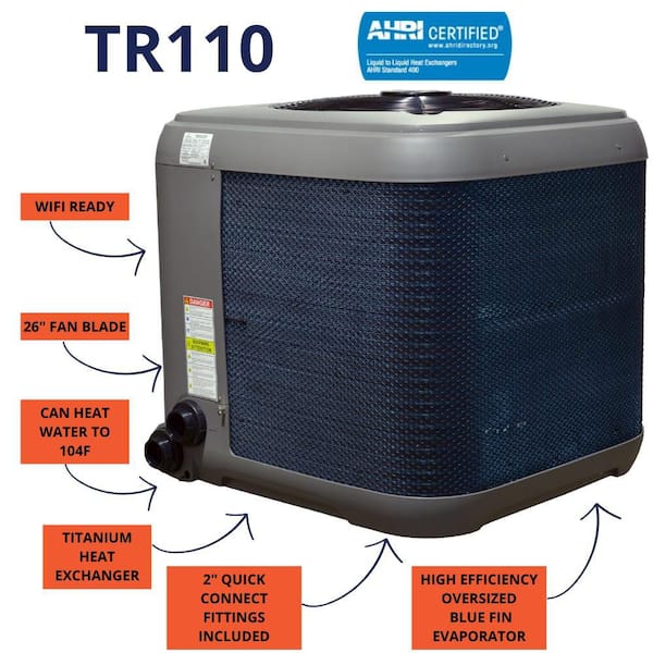 Trydent Series 108,000 BTU in Ground and Above Ground Electric Heat Pump Pool Heater