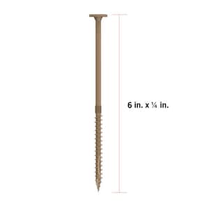 1/4 in. x 6 in. Star Drive Flat Head Multi-Purpose Structural Wood Screw - PROTECH Ultra 4 Exterior Coated (50-Pack)