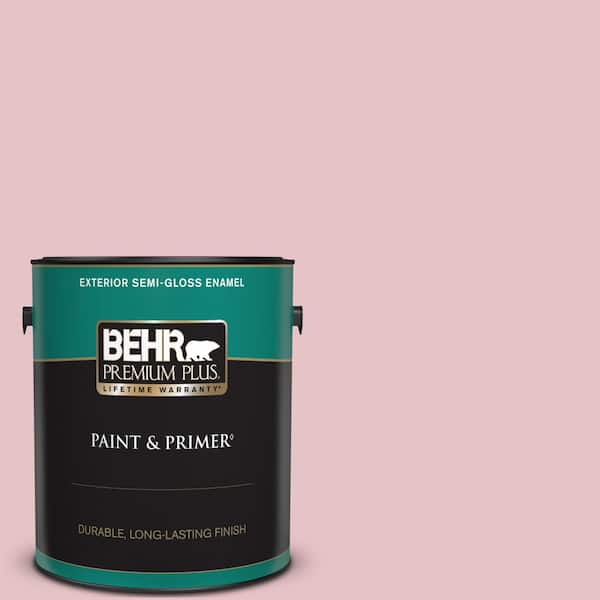BEHR PREMIUM PLUS 1 gal. #S140-2 Cranapple Cream Semi-Gloss Enamel Exterior Paint & Primer