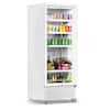 Photo 1 of 24 in. W 14.8 cu. ft. Commercial Slim Narrow Upright Display Refrigerator 1-Glass Door Beverage Cooler in White


