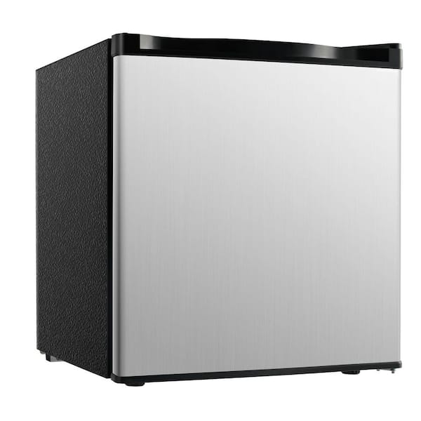 17.5 in 1.7 cu. ft. Mini Refrigerator Countertop with Freezer, Reversible Door and Adjustable temp in Silver