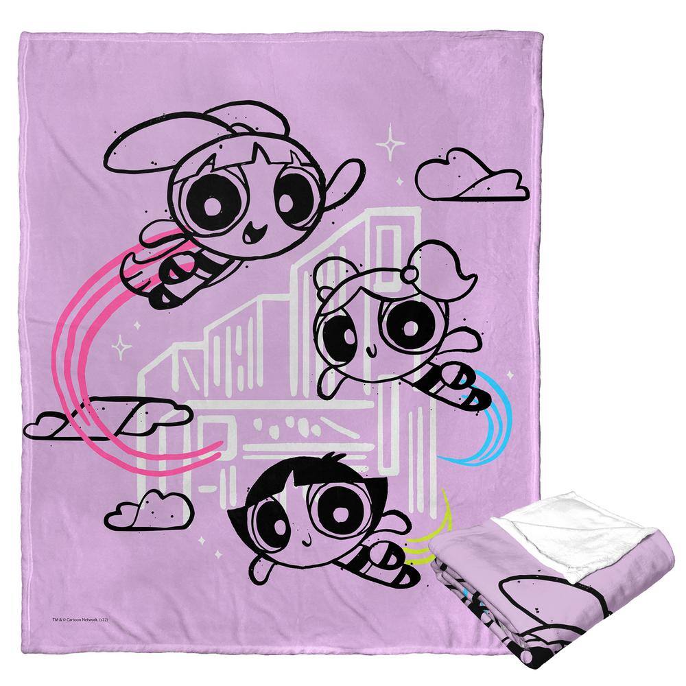 THE NORTHWEST GROUP WB Power Puff Girls Flying High Silk Touch MultiColor Throw Blanket