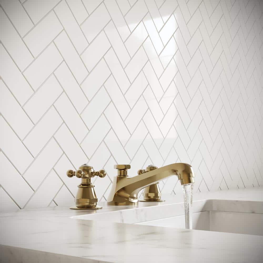 Satin Gold Brass Widespread 2-Handle Bathroom Faucet