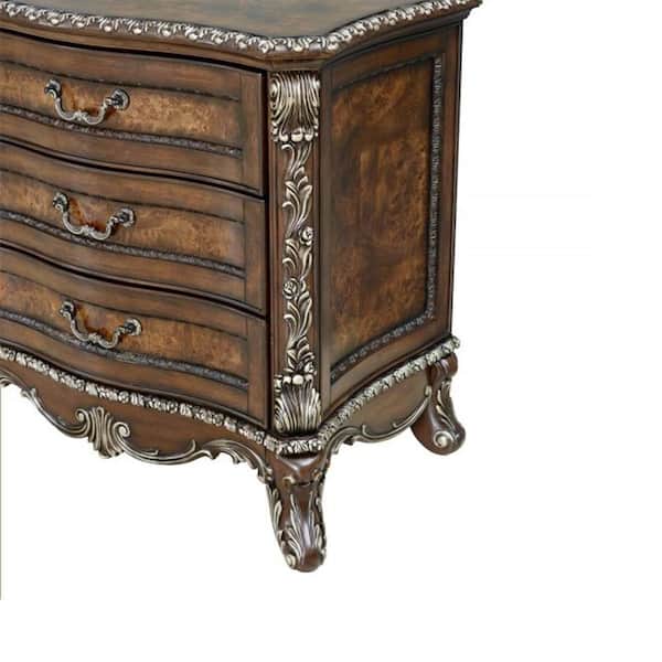 Acme Furniture Devany Cherry Finish 3Drawers 19 in. W Nightstand