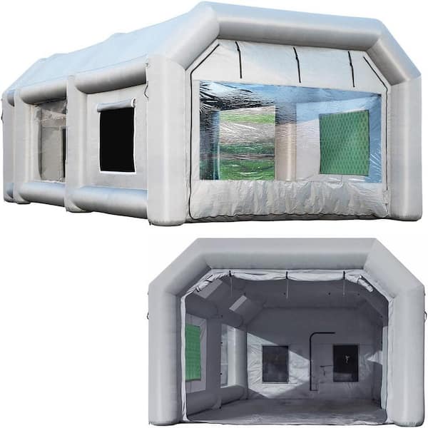 WRIGHTMASTER 30 ft. x 20 ft. x 13 ft. Portable Inflatable Paint Booth with 2-Blowers and Air Filter System