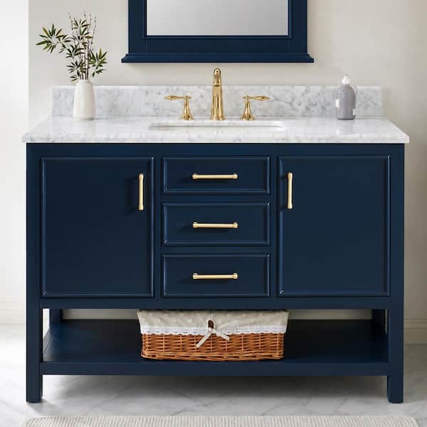 TILE & TOP Uptown 48 in. W x 22 in. D x 34.75 in. H Bath Vanity in