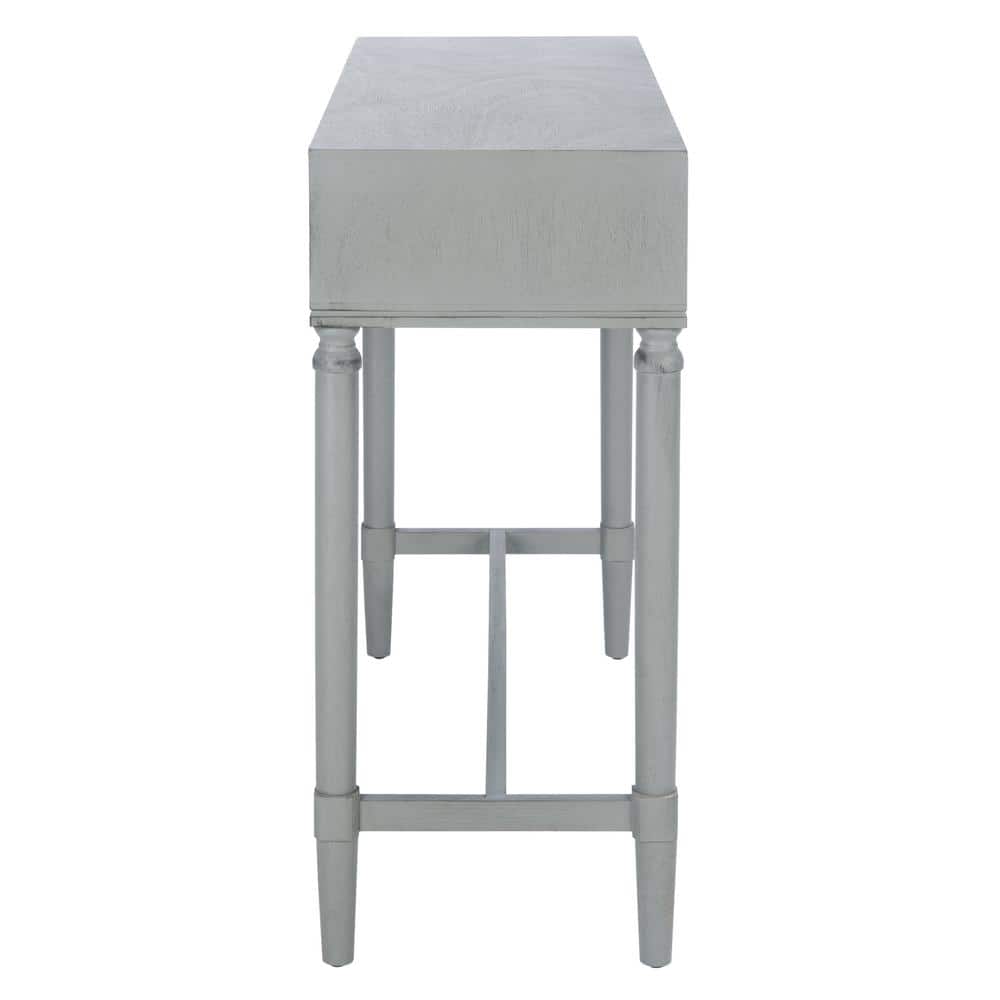 Aliyah Distressed Grey 40" Wood Console Table with Storage