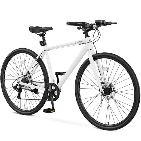 BOZTIY Hybrid Bike 29 in. Aluminum Urban Bicycle with Dual Disc