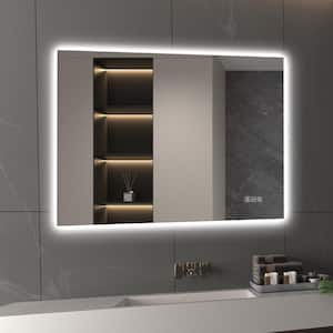 36 in. W x 28 in. H Rectangular LED Backlit Mirror Frameless Anti-Fog Wall Bathroom Vanity Mirror