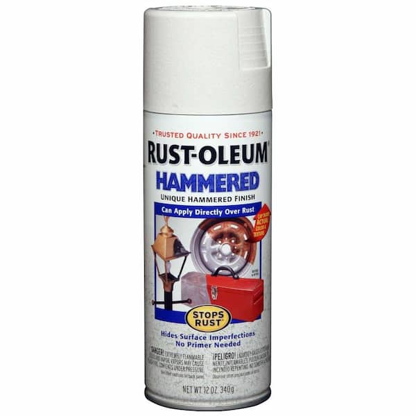 Rust-Oleum Stops Rust 12 oz. Hammered White Protective Spray Paint (6-Pack)
