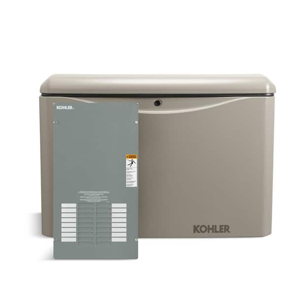 KOHLER 14,000-Watt Air-Cooled Whole House Generator with 16 Circuit Transfer Switch