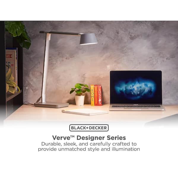 BLACK DECKER Verve Designer Desk Lamp with USB Charging Port True