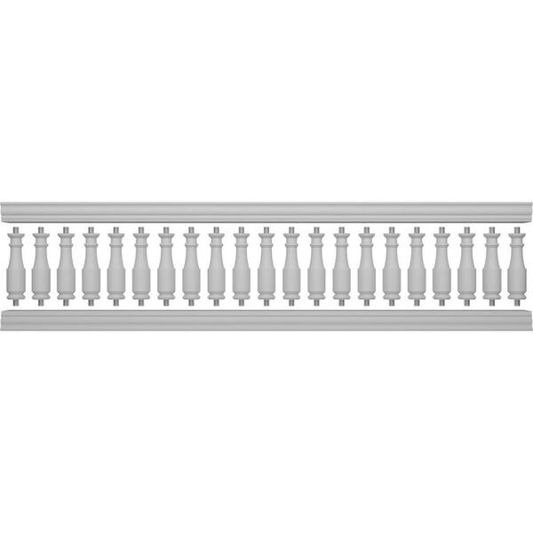 Ekena Millwork Fiberthane Hamilton Balustrade 144 in. L x 32 in. H Fiberglass Railing Kit