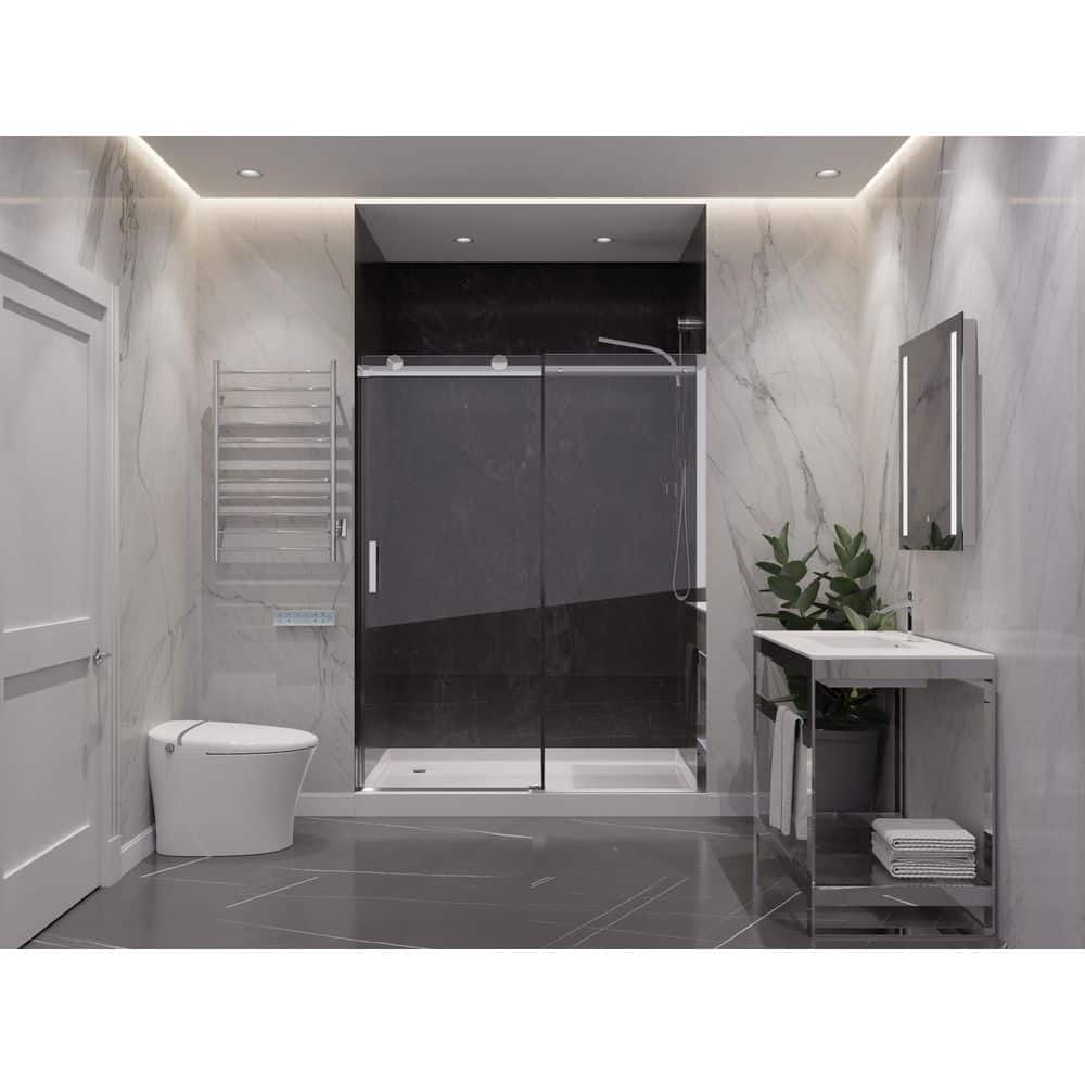 Rhodes Frameless Sliding Shower Door with Polished Chrome Handle