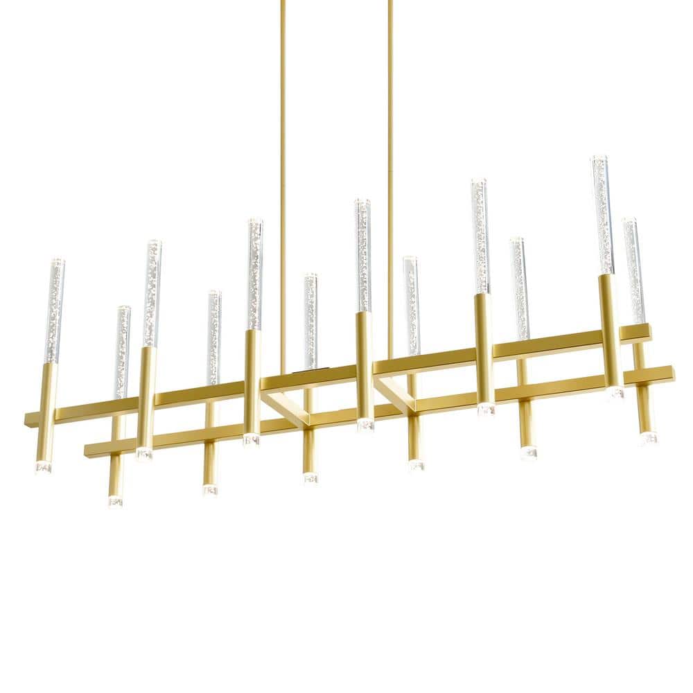 Dragonswatch Satin Gold Integrated LED 12-Light Chandelier