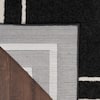 Nourison Essentials NRE02 Black Ivory Rug 4x6 Rectangle