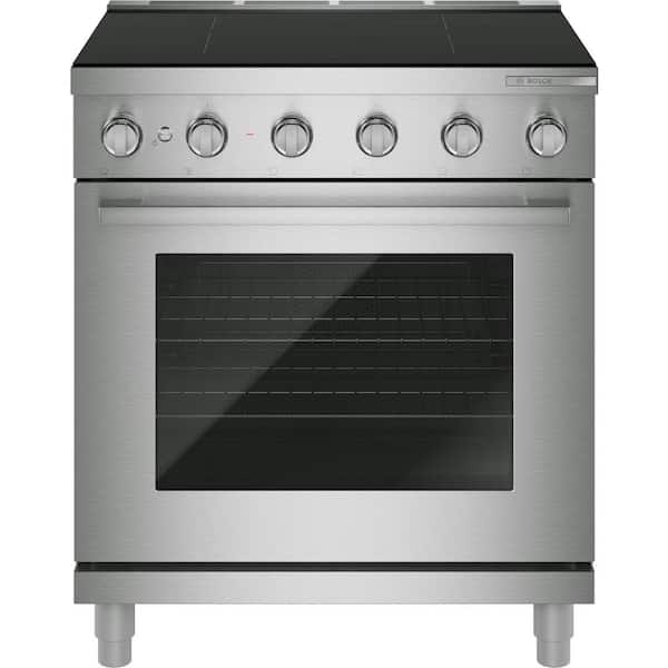 800 Series 30 in. 4.7 cu. ft. Industrial Pro Style Induction Range with 4-Burners in Stainless Steel