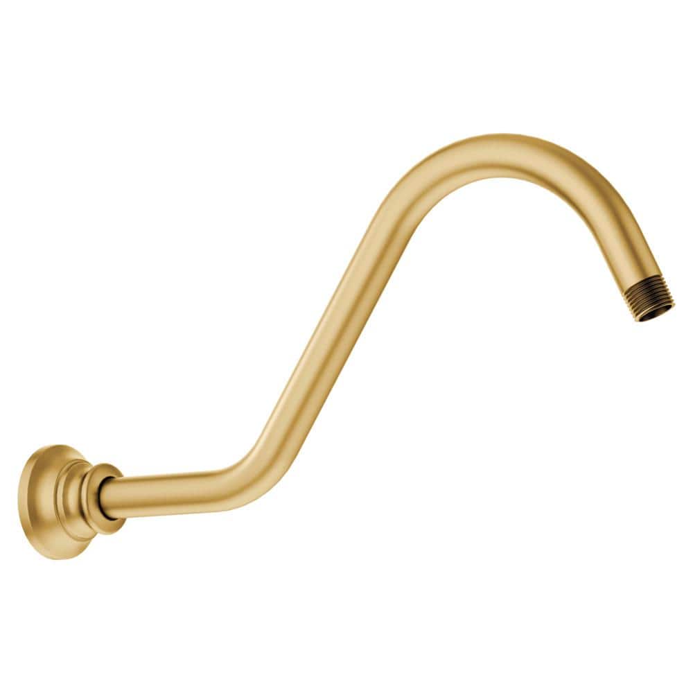 MOEN Waterhill 14 in. Shower Arm in Brushed Gold S113BG The Home Depot