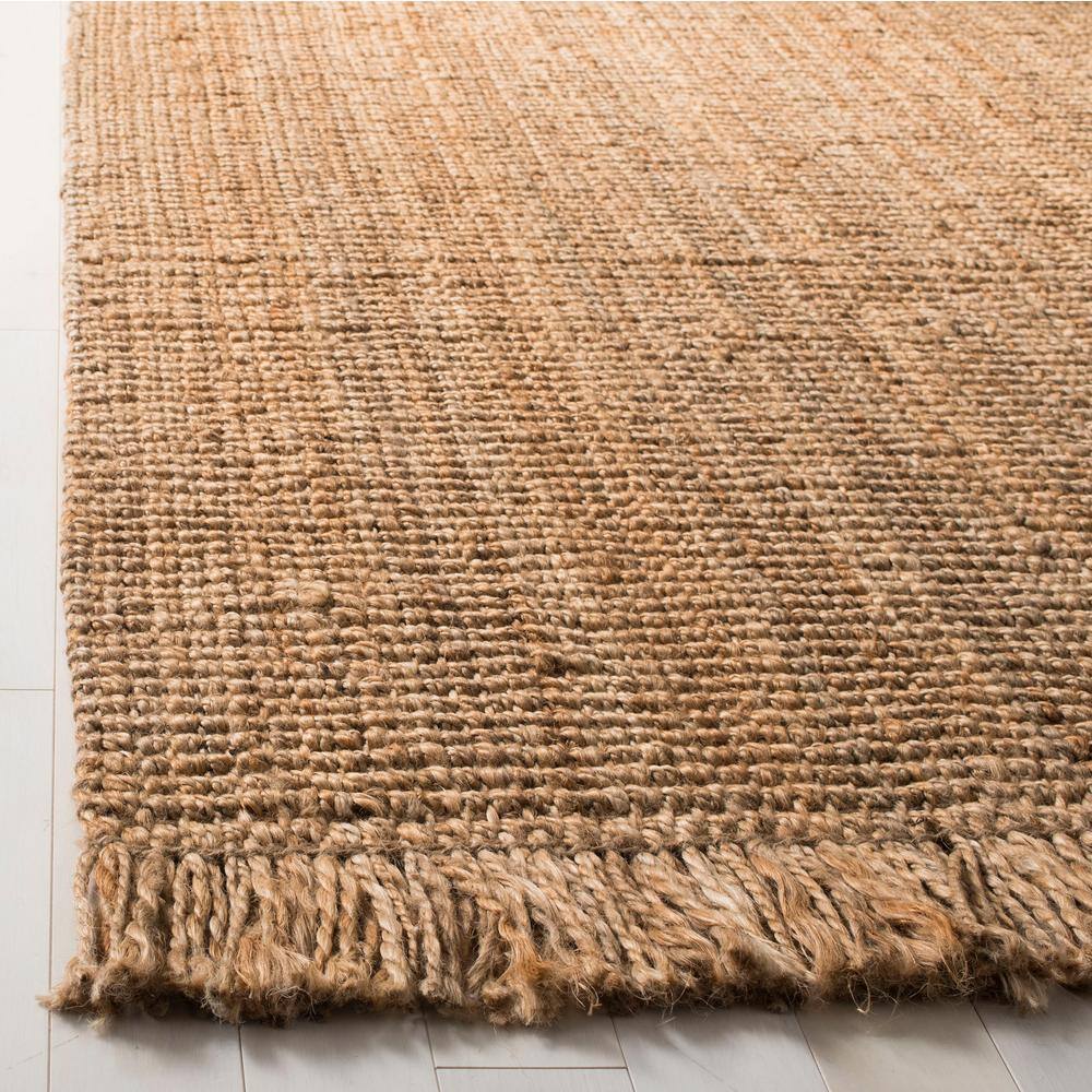Natural Hand-Knotted Jute Rectangular 6' x 9' Area Rug