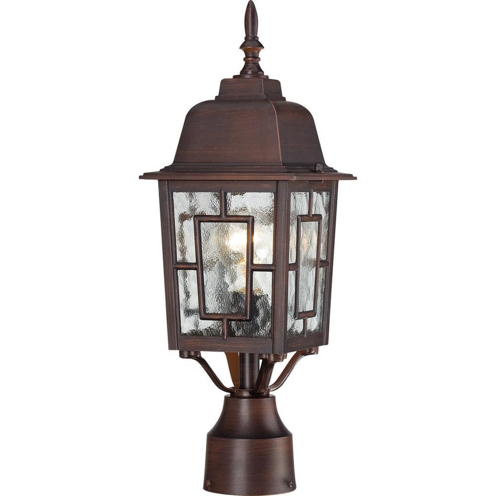 Nuvo 60-4928 - Banyan - 1 Light - 17  Outdoor Post W/ Clear Water Glass