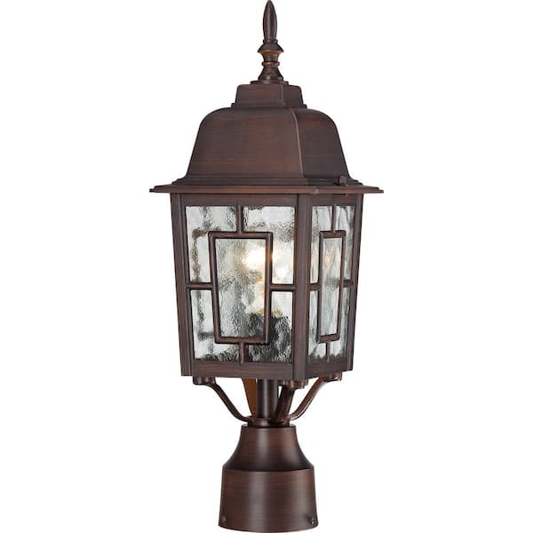 SATCO 1-Light Outdoor Rustic Bronze Post Light