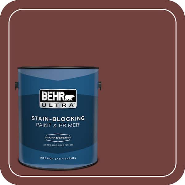 BEHR ULTRA 1 gal. #ECC-27-1 Red Pines Extra Durable Satin Enamel Interior Paint & Primer