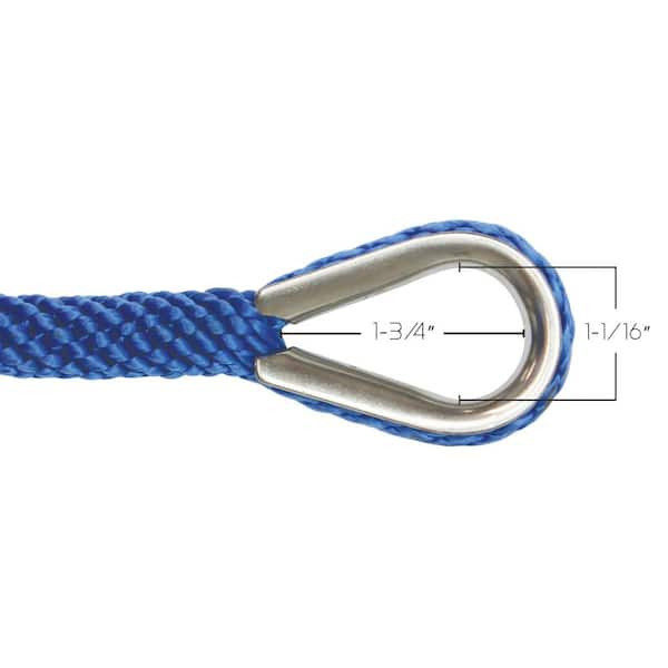 Extreme Max BoatTector 1/2 in. x 150 ft. Royal Blue Solid Braid