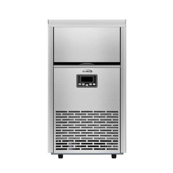 18 in. Crescent Ice Maker, 100 lbs. / 24hrs with 30 lbs. of Storage Capacity in Stainless-Steel