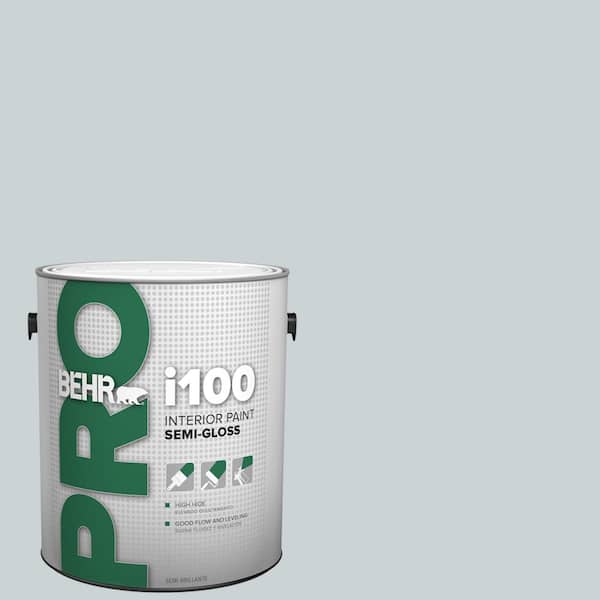 BEHR PRO 1 gal. #N490-1 Absolute Zero Semi-Gloss Interior Paint