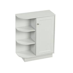 23.60 in. W x 9.70 in. D x 31.30 in. H Open Style Bathroom Storage Shelf Cabinet with Adjustable Plates Ample in Gray