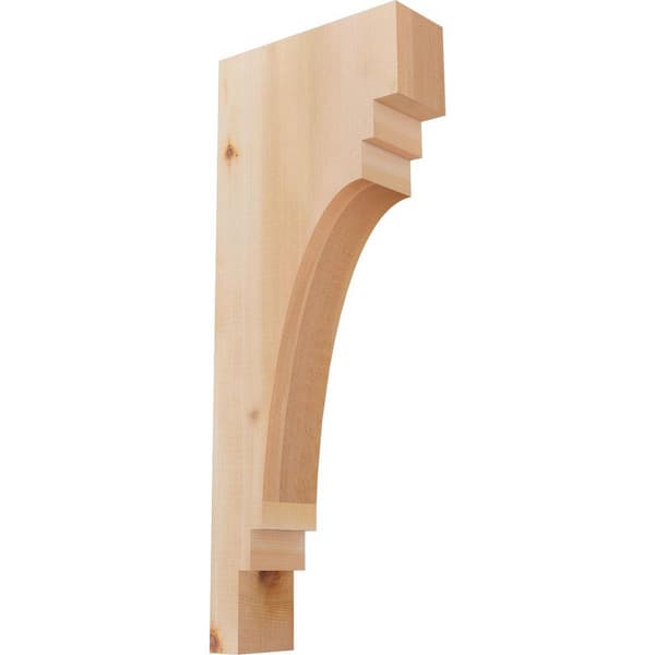 Ekena Millwork 3-1/2 in. x 10 in. x 26 in. Western Red Cedar Pescadero Smooth Corbel
