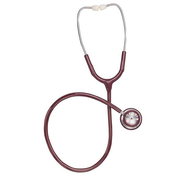Unbranded Signature Series Stainless Steel Stethoscope for Adult in Burgundy